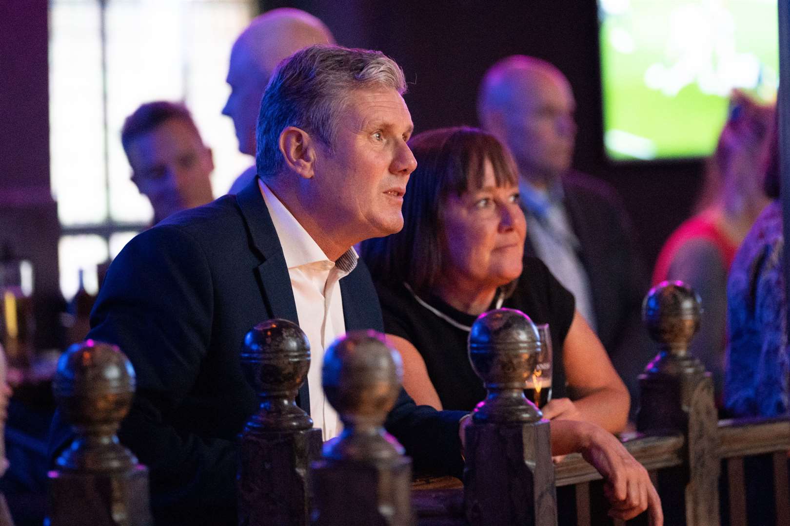 Labour Party leader Sir Keir Starmer watches the Arsenal v Tottenham Hotspur match at The Font pub in Brighton (Stefan Rousseau/PA)