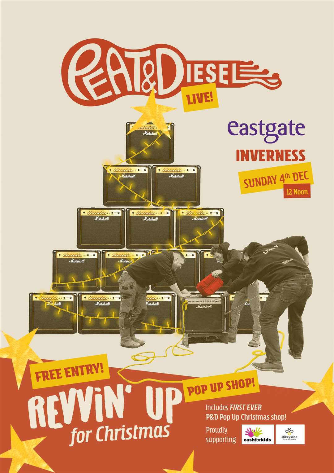 Catch Peat & Diesel at the Eastgate Centre.