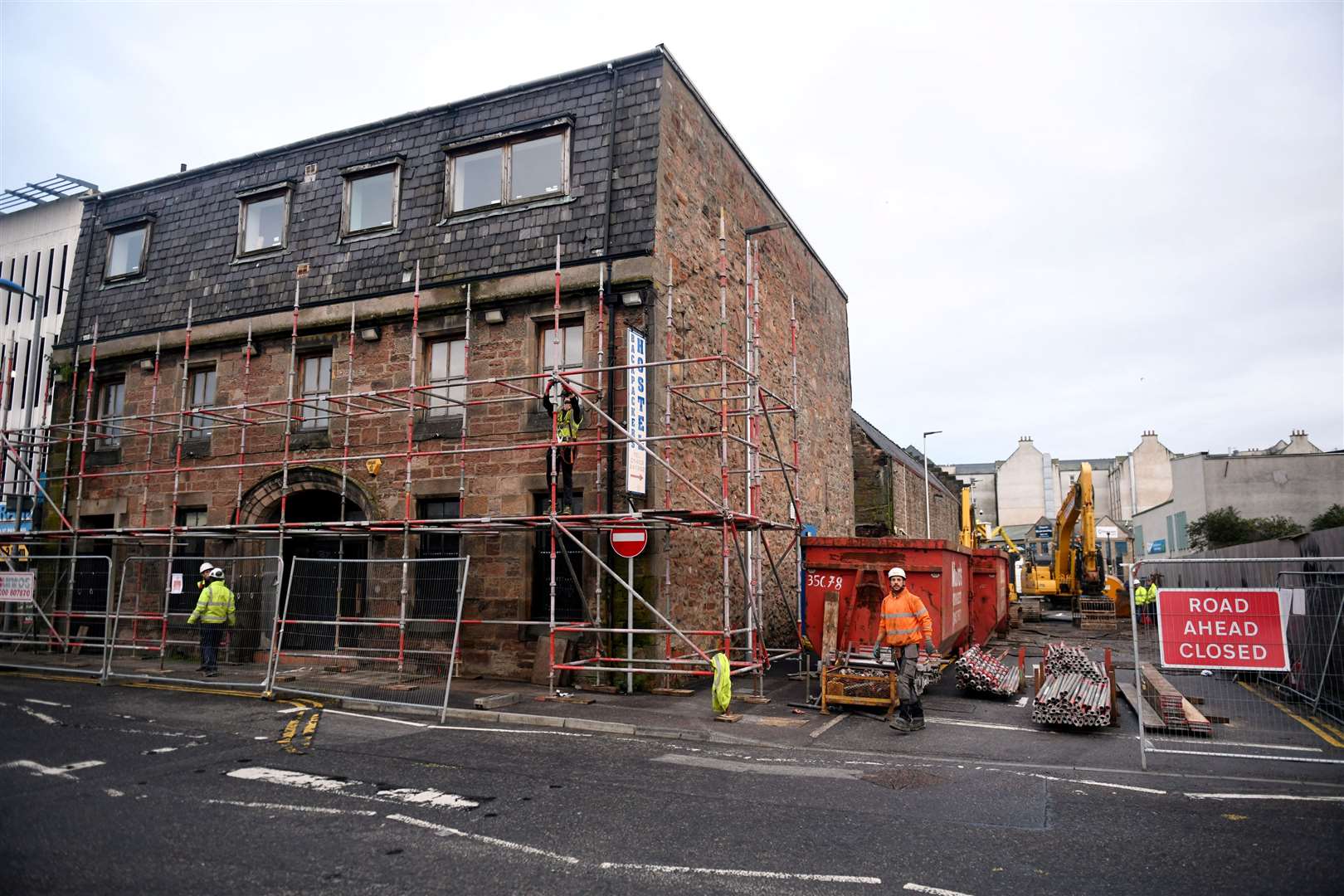 A backpackers hostel in the building did not reopen after the coronavirus pandemic. Picture: James Mackenzie