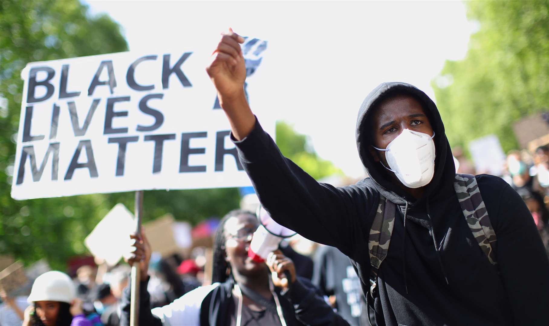 A Black Lives Matter rally in Hyde Park, London (Aaron Chown/PA)
