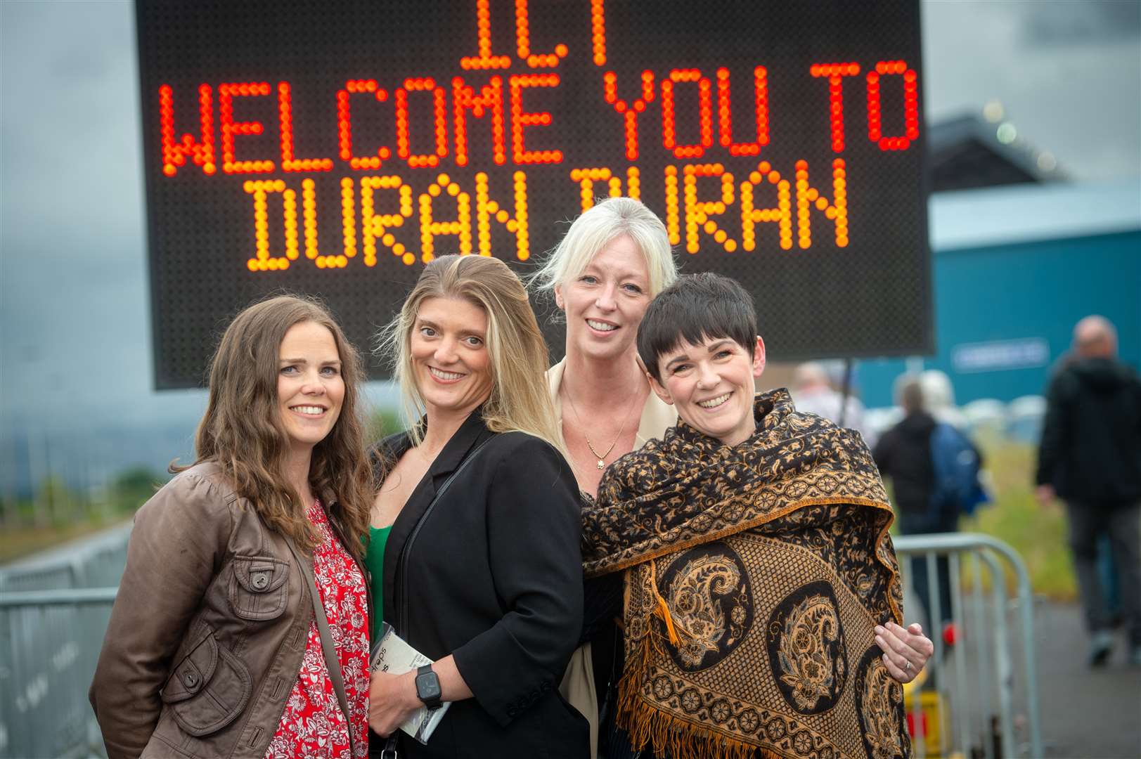 Mhairi MacSween, Charlotte Fraser, Trishia Norton and Natalie Perks (Duran Duran). Picture: Callum Mackay..