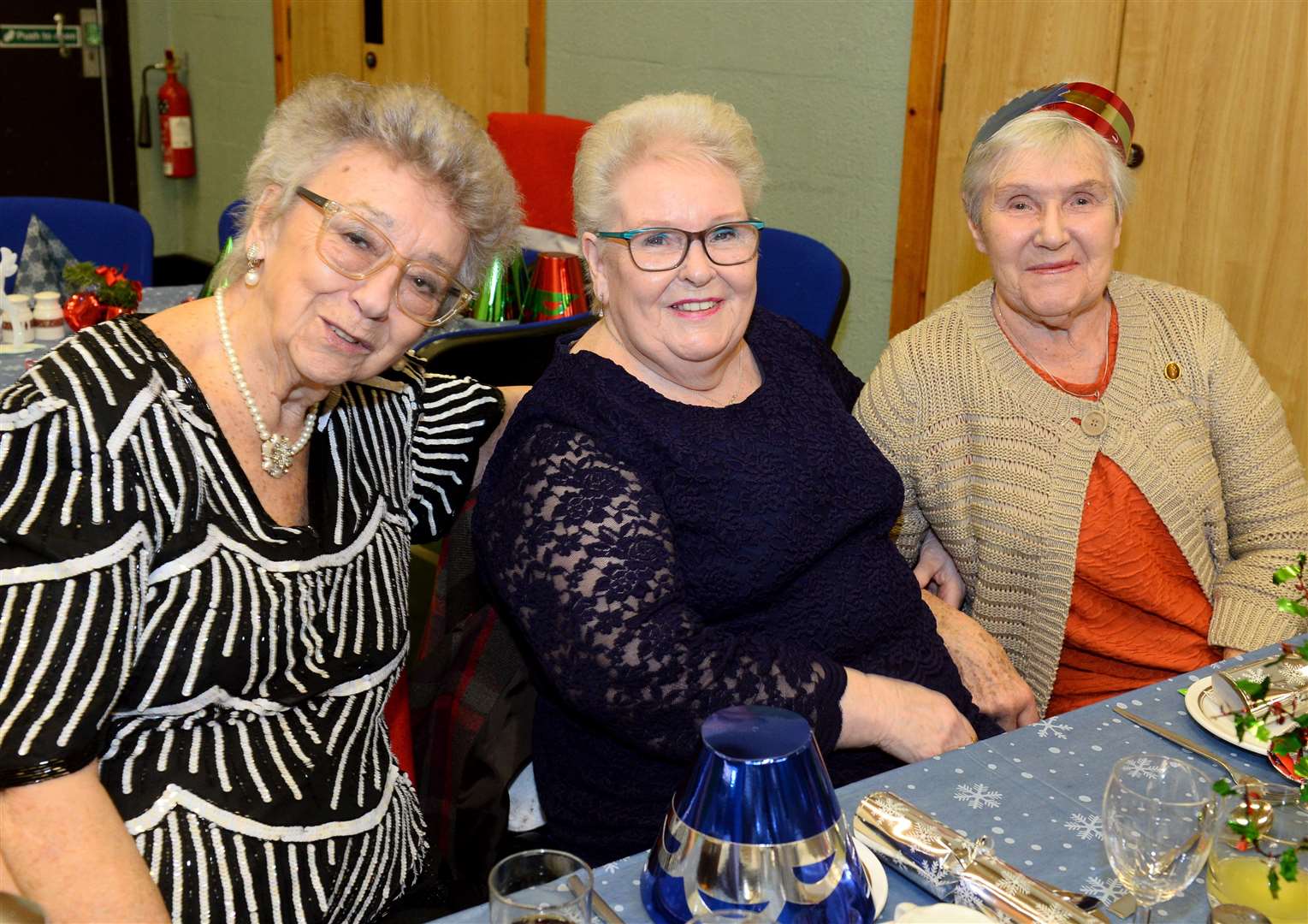 Dalneigh Pensioners Christmas Dinner: Nora Murdoch, Prudence Wilson and Grace Salmond. Picture: Gary Anthony.