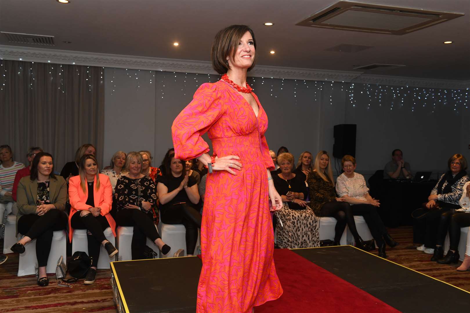 Model Karen Saunders wows the crowds. Picture: Alexander Williamson.