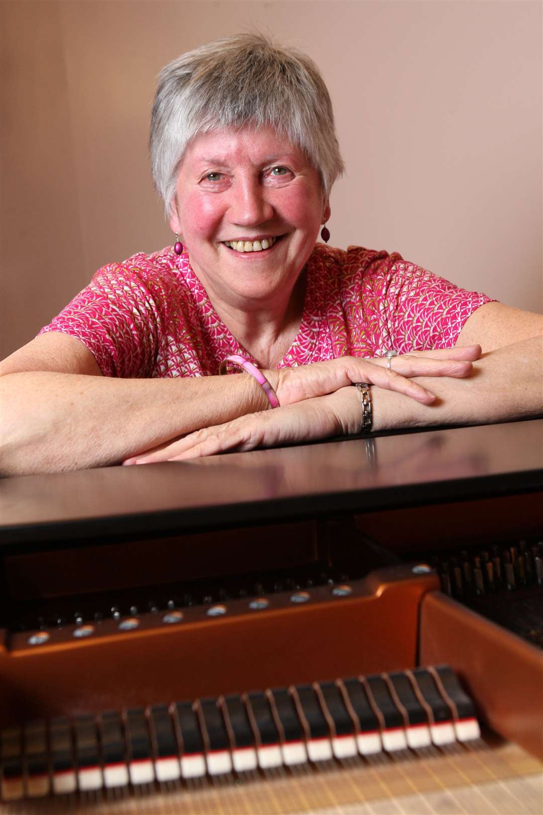 Sheila Bruce the long-term pianist and accompanist with Inverness Choral Society plays for the last time with them today at the Carolthon in the Eastgate Centre!