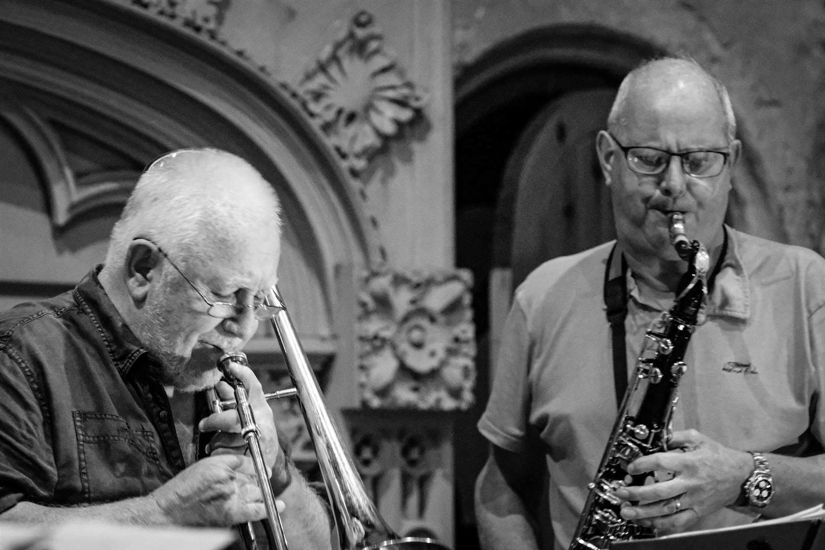 City Jazz play in the Ancient Collegiate Church in Tain. Picture: Mark Janes