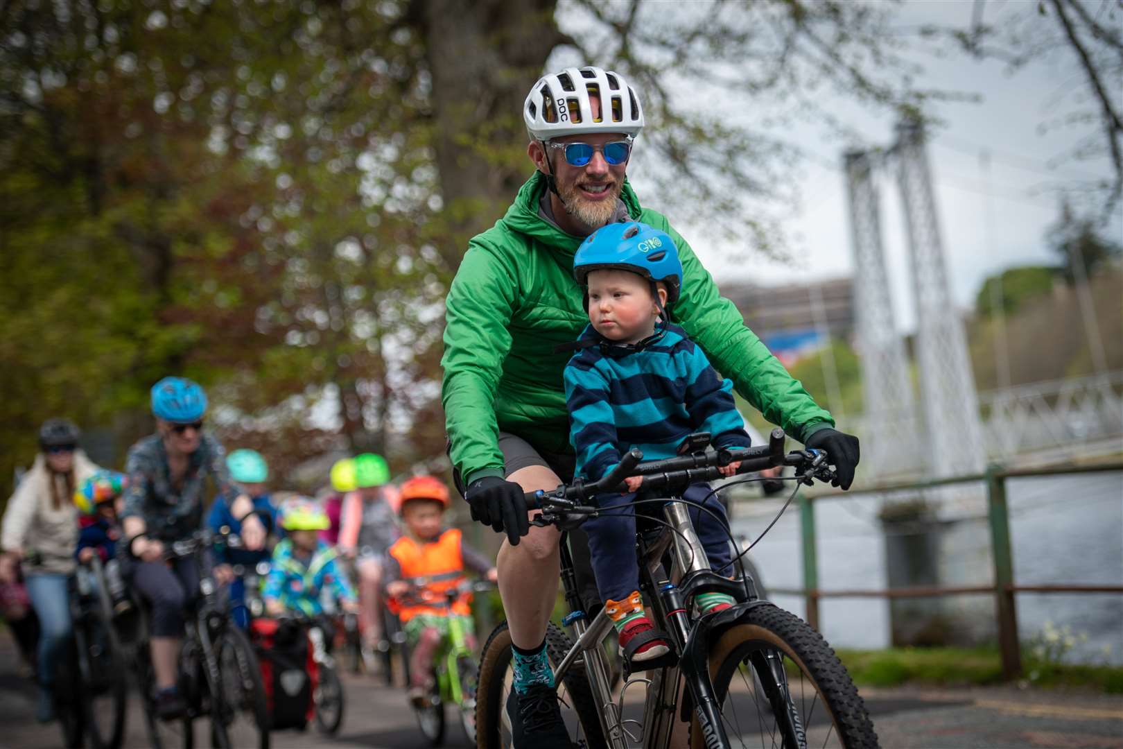Children and their grown ups enjoyed the May Kidical Mass event in Inverness. Picture: Callum Mackay