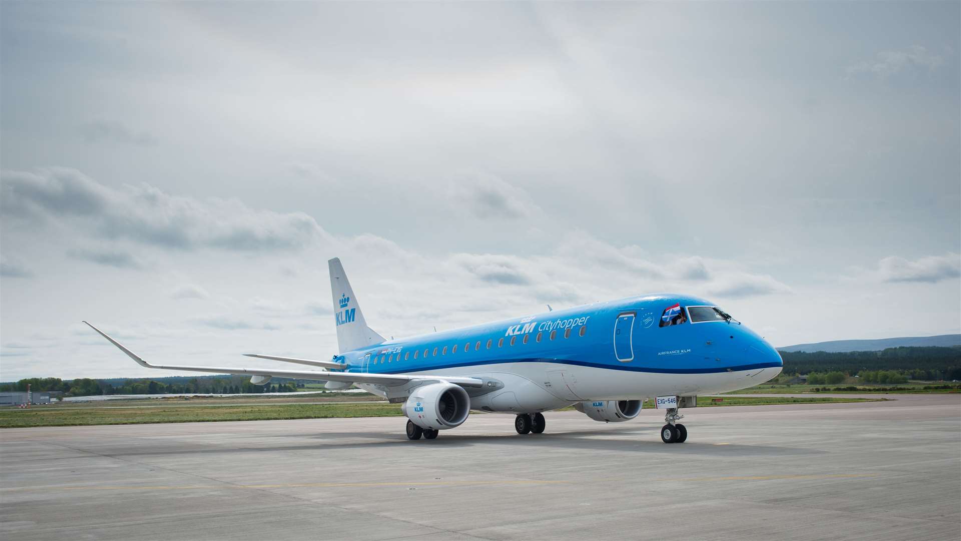 KLM operates flights linking Inverness and Amsterdam.