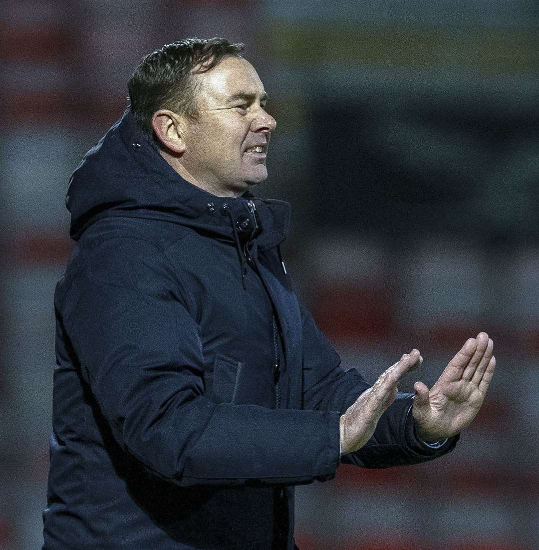 Derek Adams will no longer be taking his side through to Livingston this afternoon. Picture: Ken Macpherson