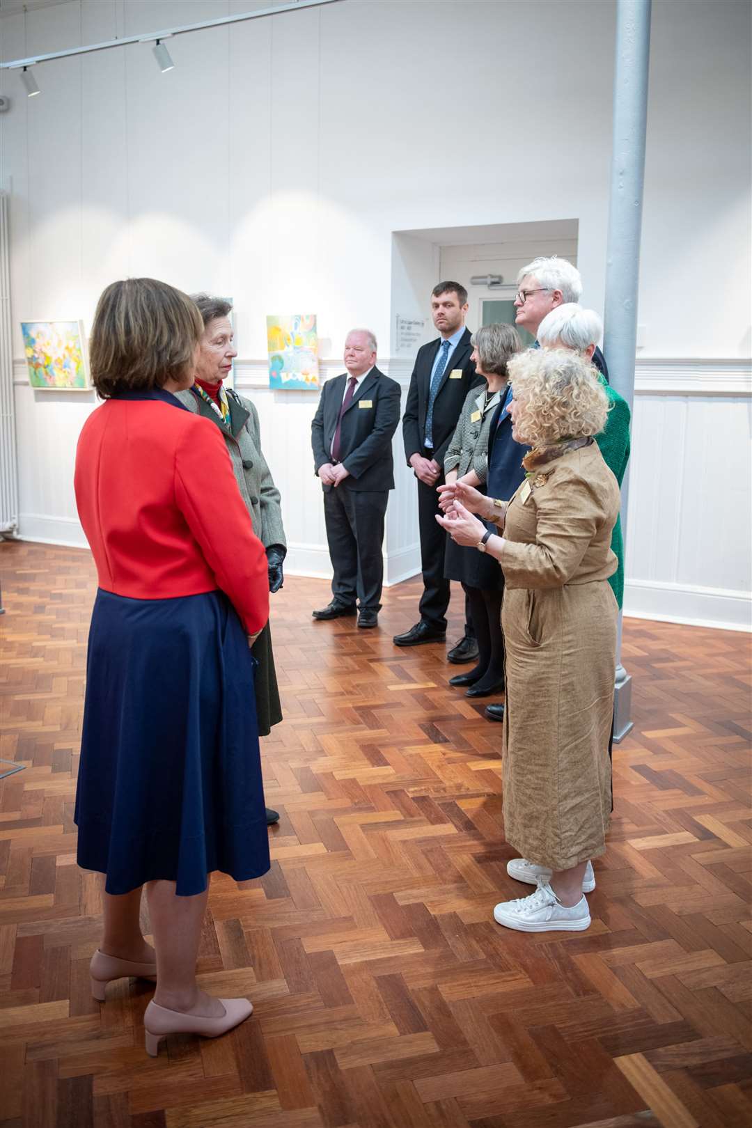 The Princess Royal meeting Catherine Carr who made the vase. Picture: Callum Mackay