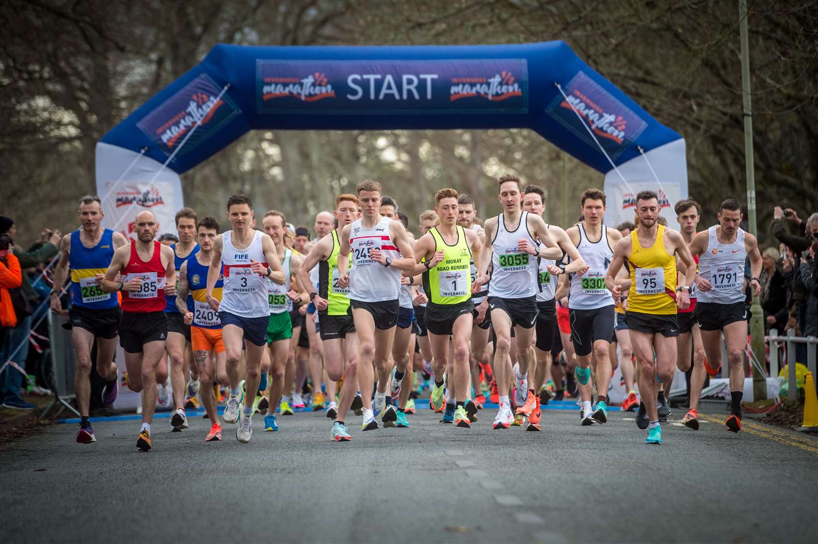 Club runners start last year's Inverness Half Marathon. This year's event takes place in early March.