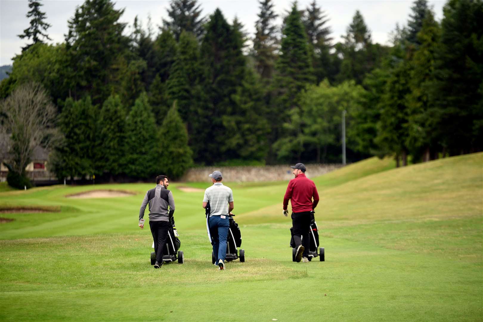 Jonathan Keith, Kieran Mackay and Ruairidh Greenwood at Inverness Golf Club.