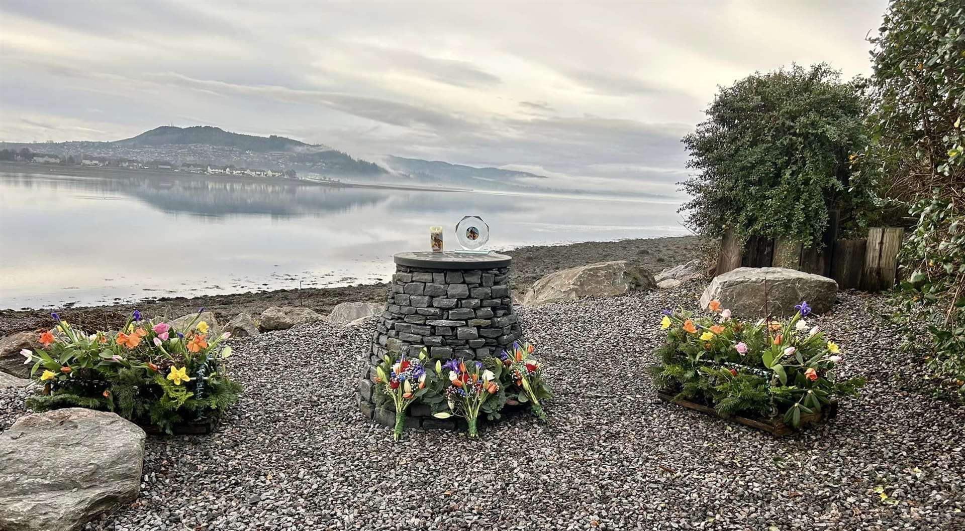 The memorial cairn in honour of Stan. Picture: RNLI Kessock.