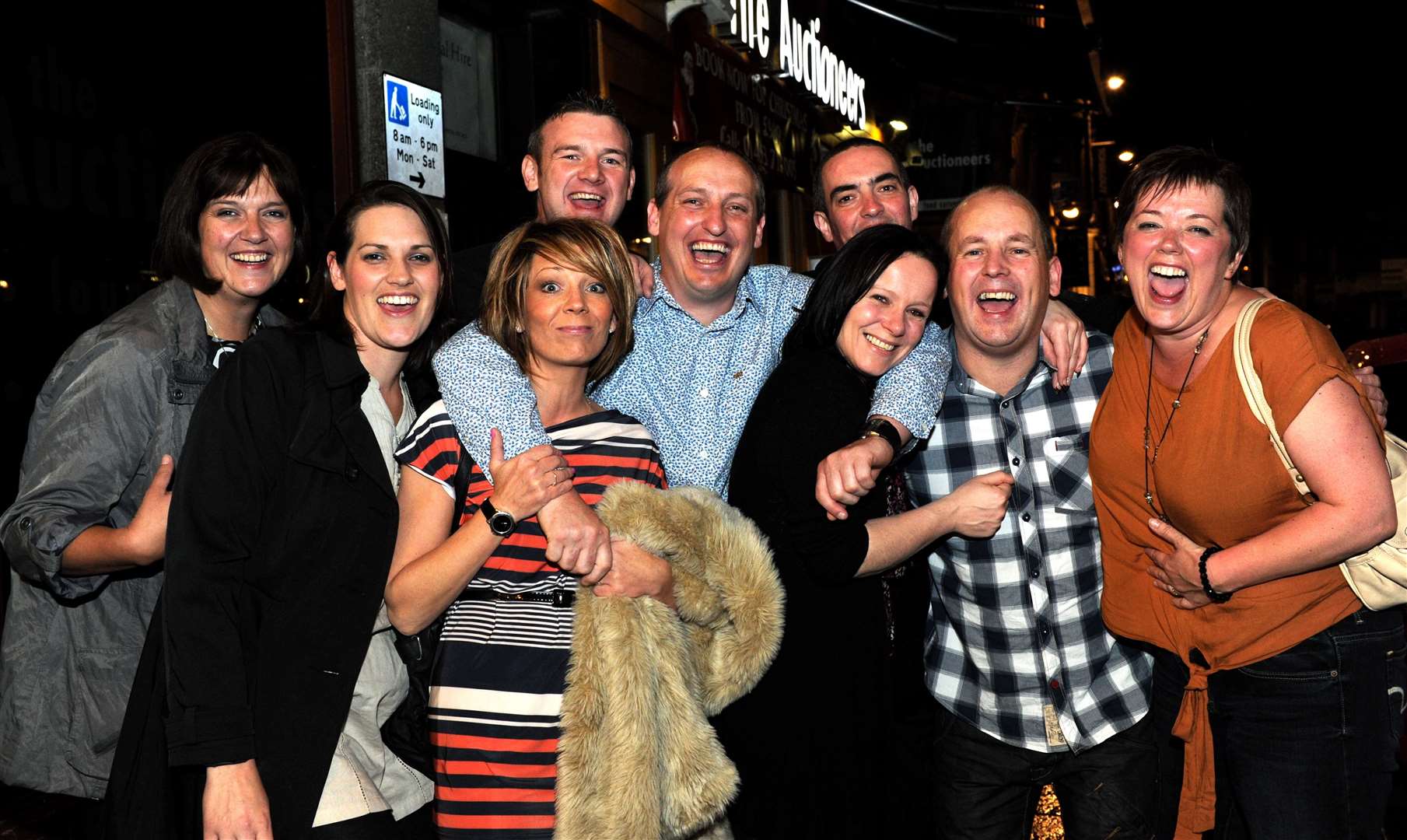 Cityseen 15th Oct 2011. Scott Air (centre, blue shirt) out with Tesco workmates before he leaves to join Sainsbury's..