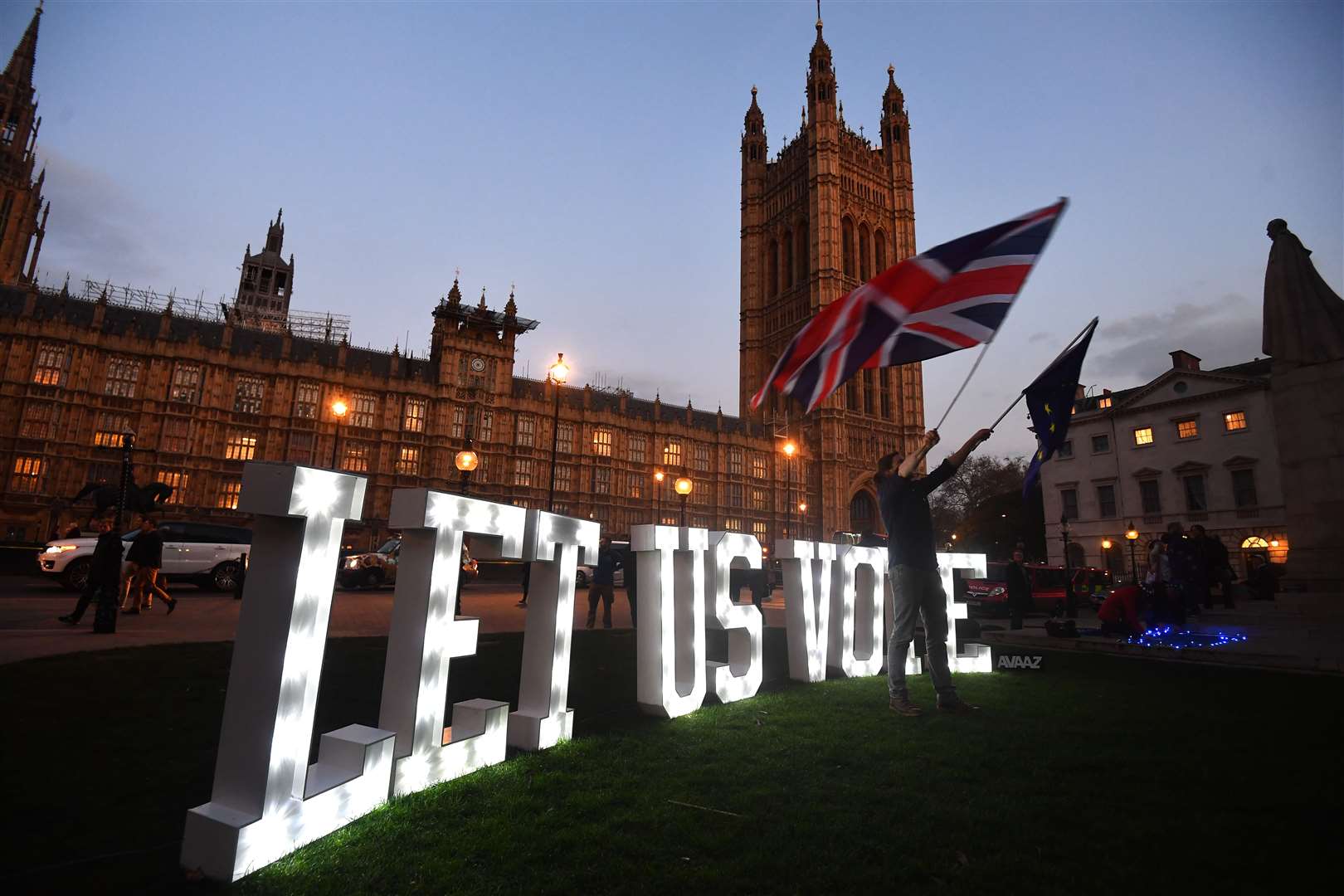 Brexit protests from both sides of the argument continued (Victoria Jones/PA)
