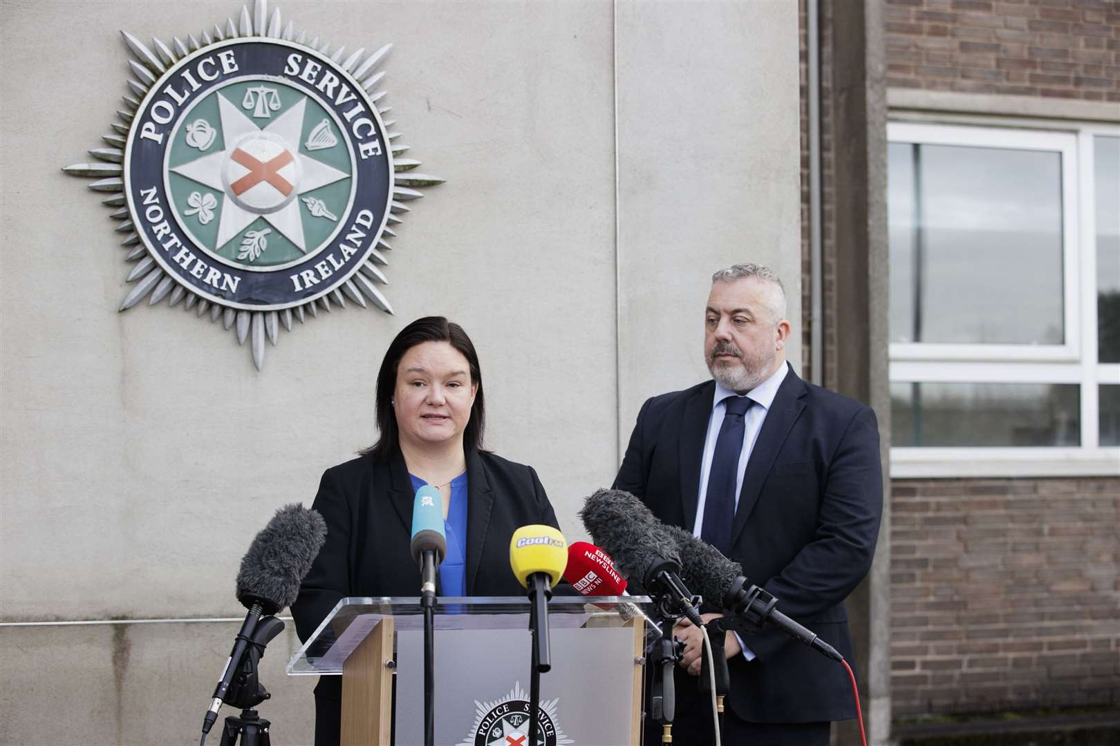 Detective Inspector Gina Quinn and Detective Chief Inspector Neil McGuinness from Police Service of Northern Ireland’s major investigation team, gave details on the inquiry (Liam McBurney/PA)