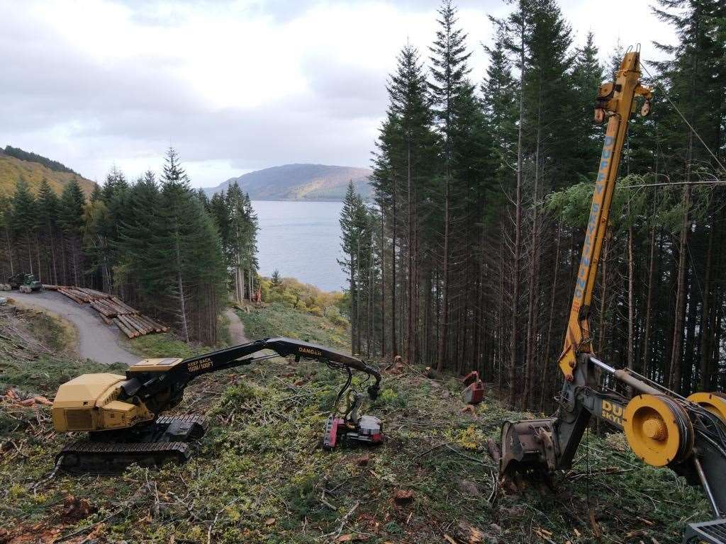Felling work will force the closure of part of the Great Glen Way for several months.