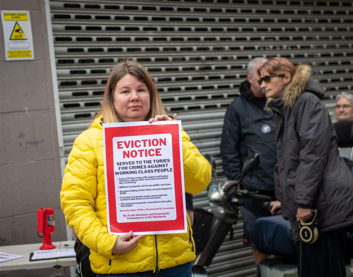 Leah Ganley was among the campaigners taking part in the protest. Picture: Callum Mackay..