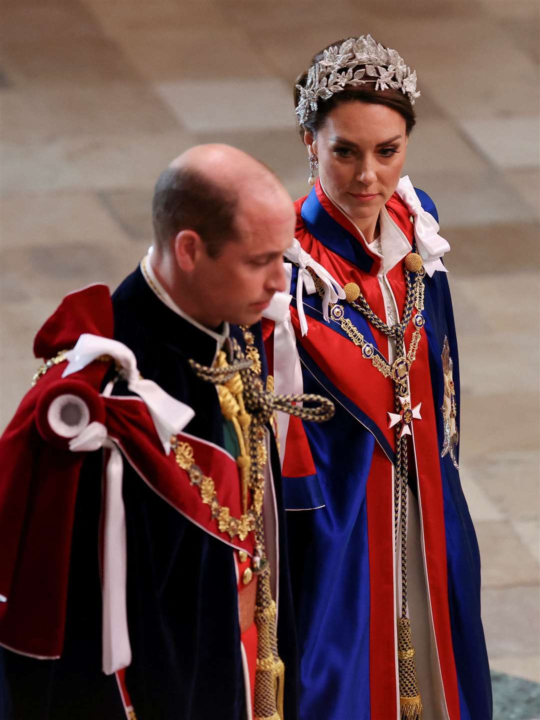 The Prince wore his Order of the Garter cloak (PA)