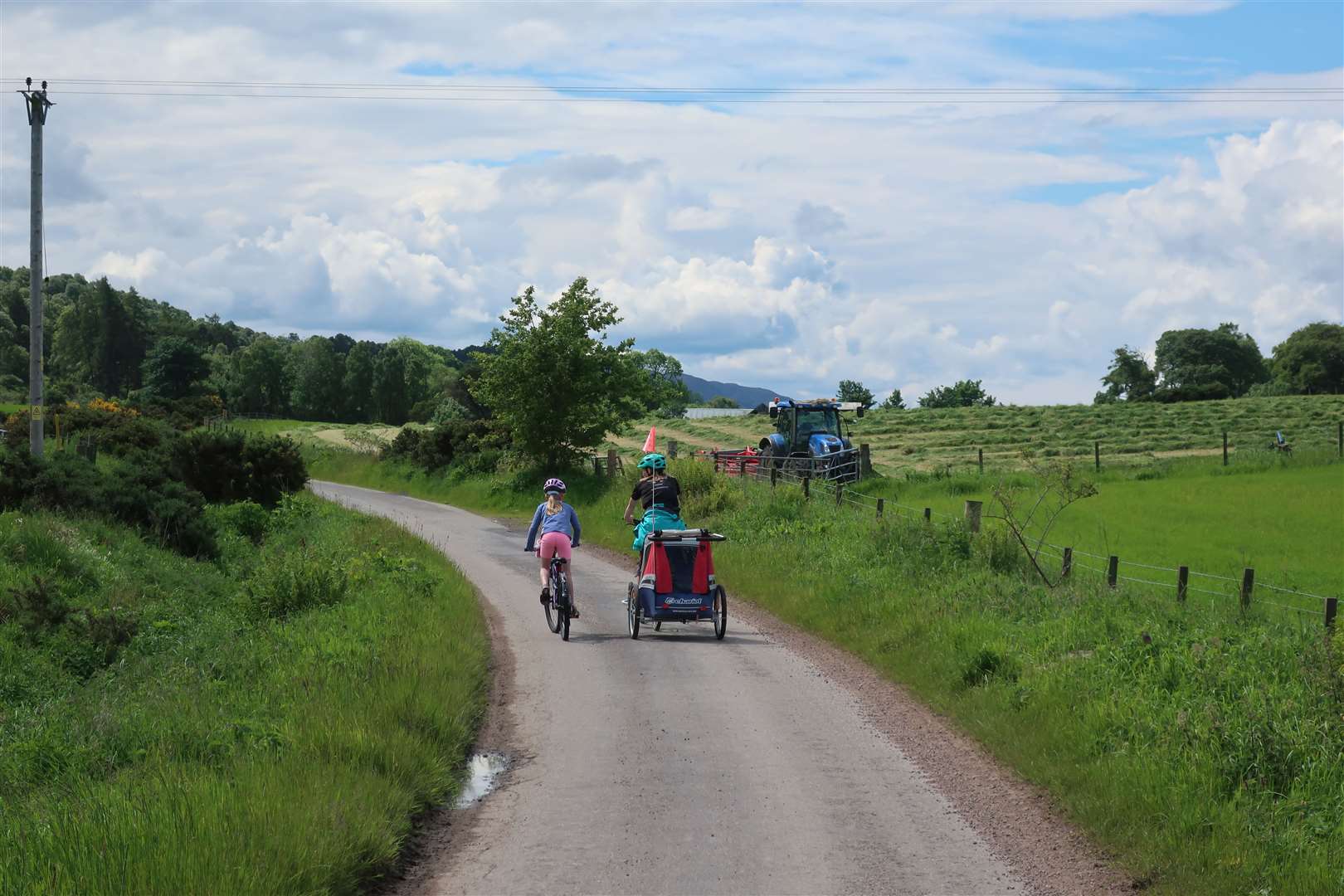 The beautiful stretch from Scaniport as Clara and Meg head through the rolling farmland. Picture: John Davidson
