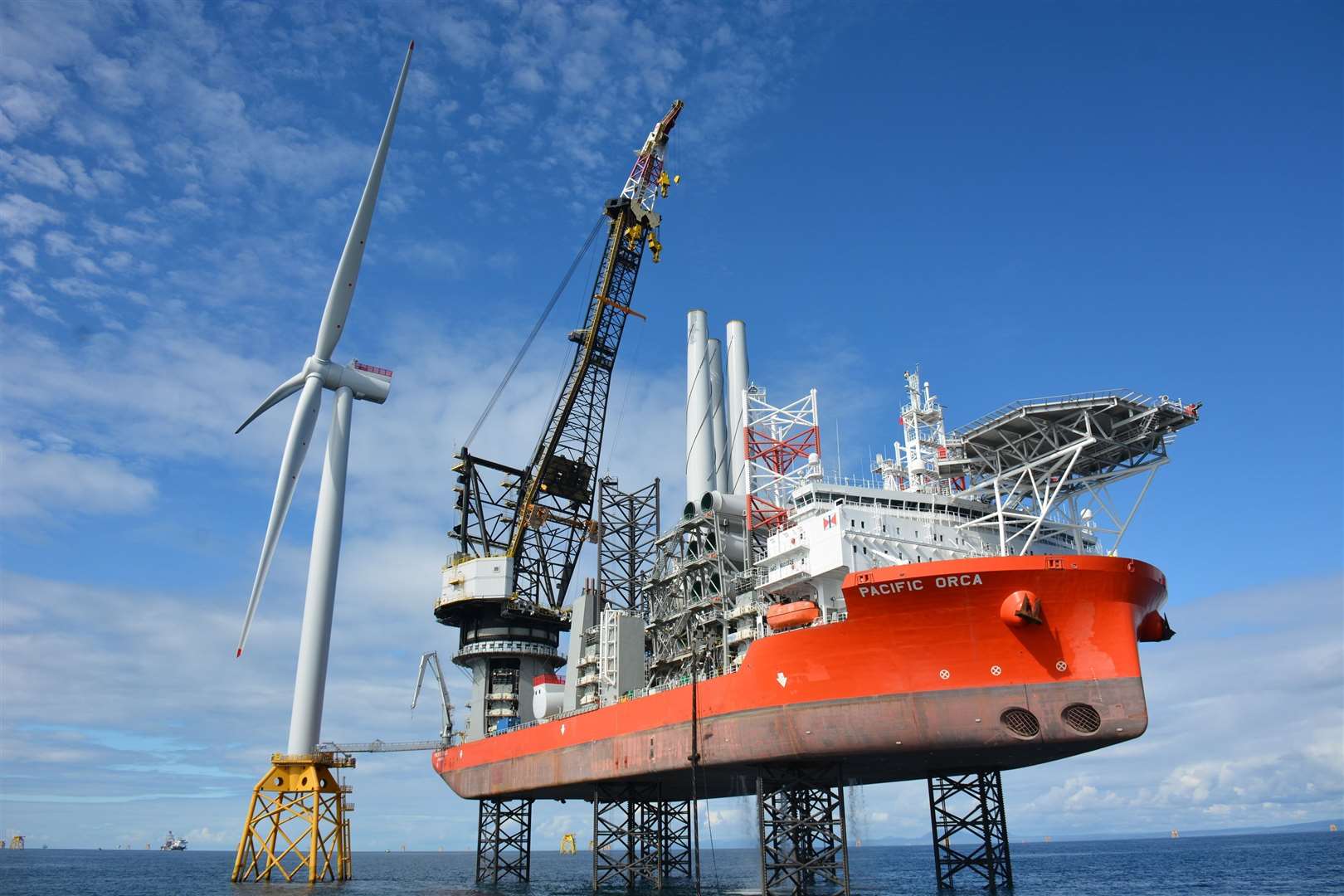 Pioneering offshore work took place in the Moray Firth when Beatrice offshore wind farm was being constructed. Picture: Bowl