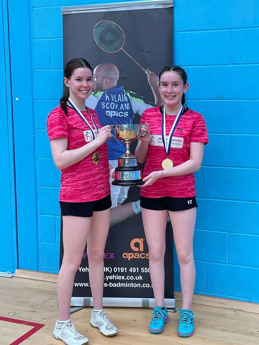 Sophie Barrie and Abigail Barrie were crowned Scottish Secondary Schools Tournament Senior girls doubles winners.