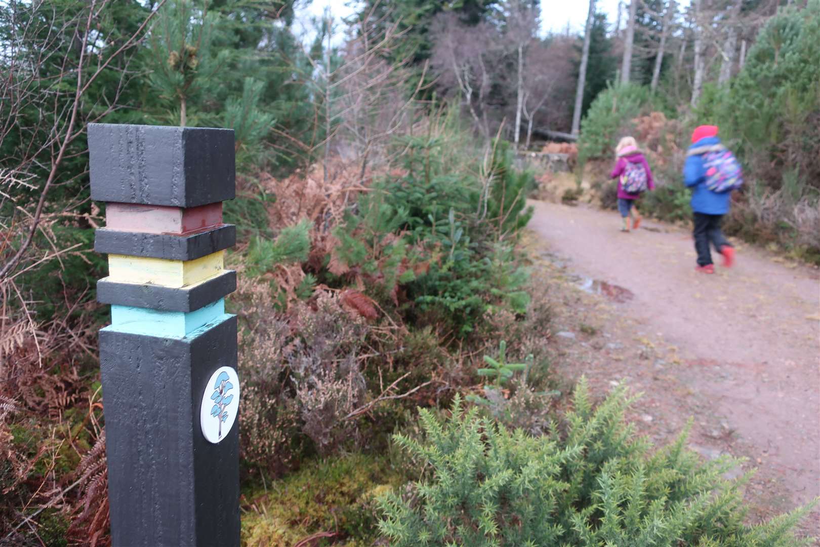 The walks are well marked with colour-coded posts.