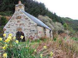 The old fishermen’s bothy with the rusty winch beside it.