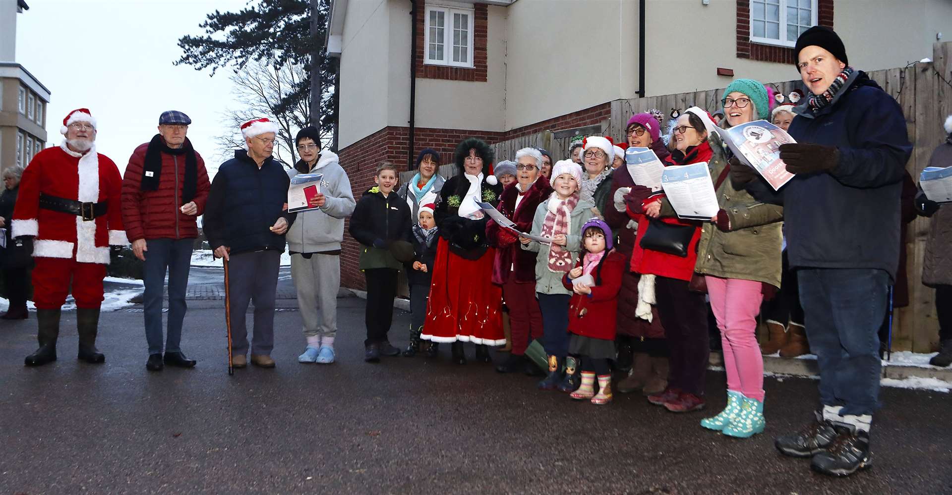 The penguins joined in with residents, their families and staff members (Care UK/PA)