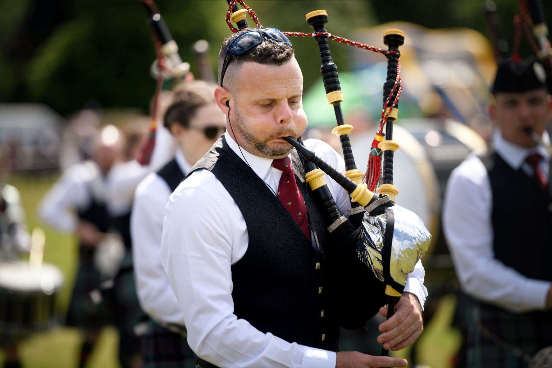 Scottish Power pipe band. Picture: James Mackenzie.