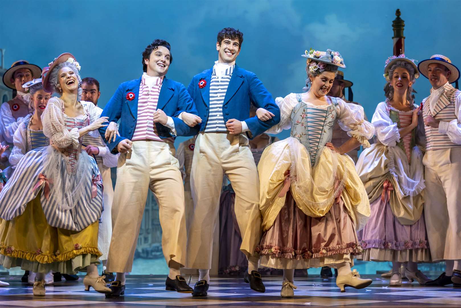 Ellia Laugharne, William Morgan, Mark Nathan and Sioned Gwen Davies in The Gondoliers. Picture: James Glossop