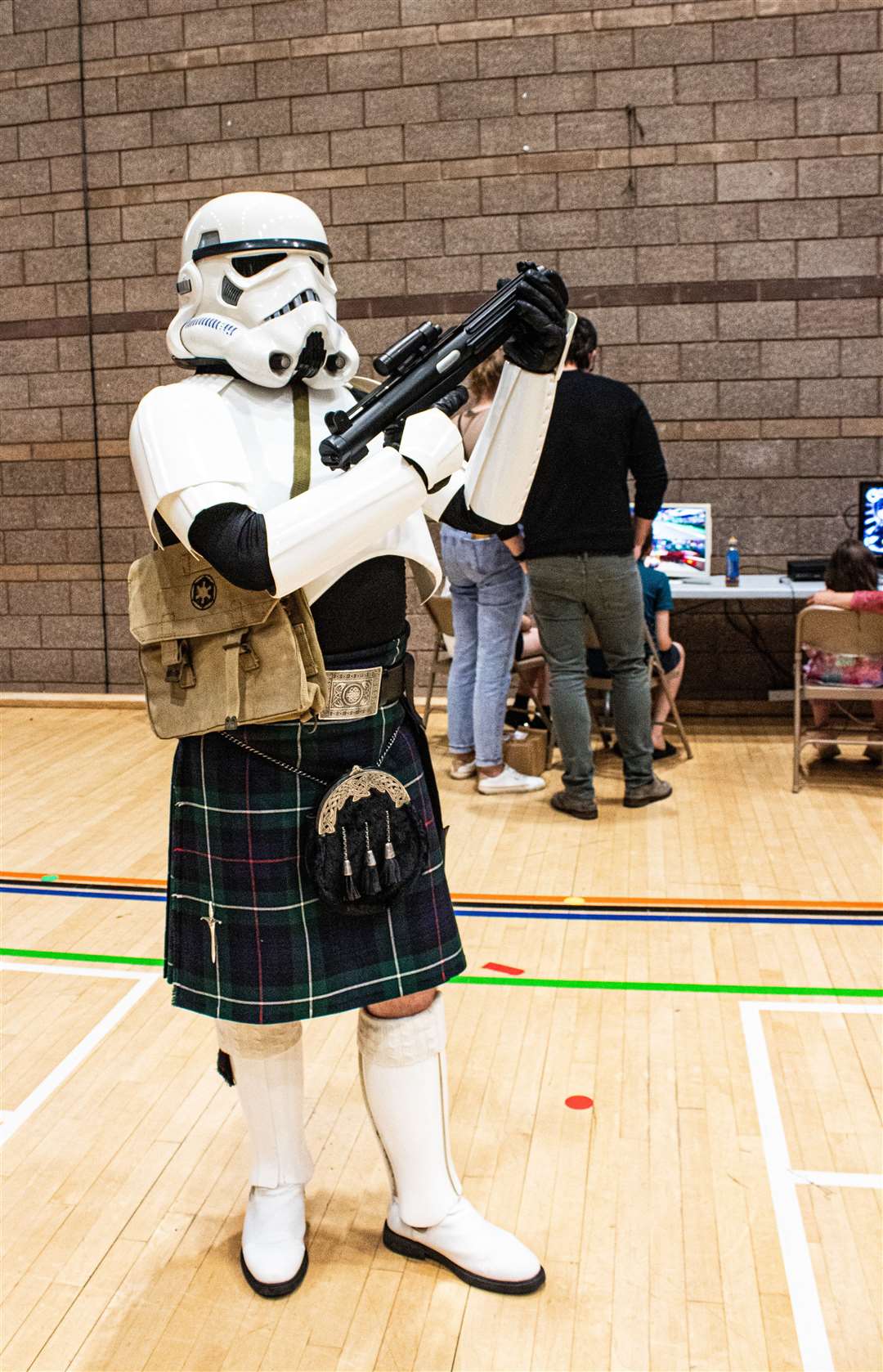 Stormtrooper Bryan from Aberdeen took a day off from manning the Death Star to come to ComiCon. Photo: Niall Harkiss