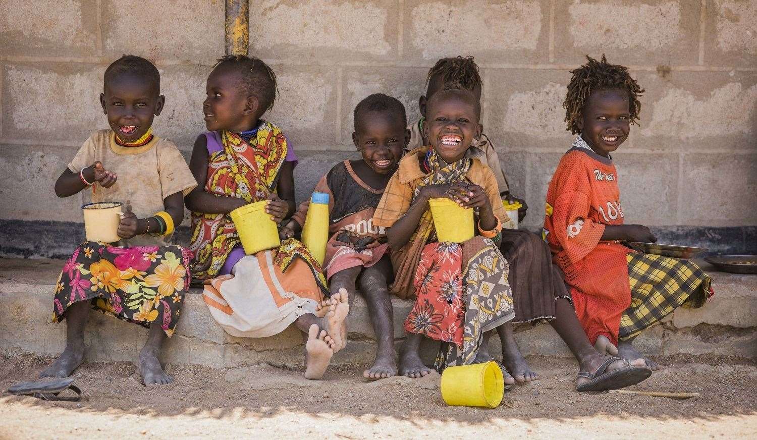 Children in Turkana, Kenya who normally receive Mary's Meals in the classroom will now receive food at home. Picture: Chris Watt