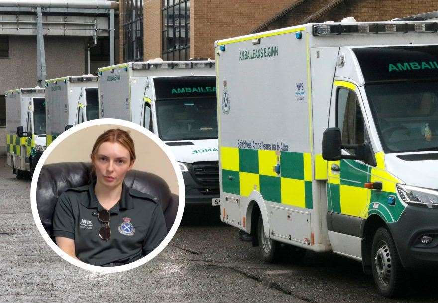 Ambulance technician, Amber Connor waited over 7-hours with a patient outside Raigmore's A&E.
