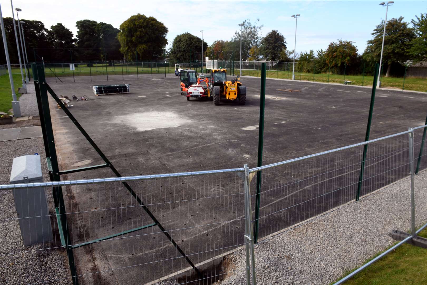 The tennis courts are still a work in progress. Picture: James Mackenzie.