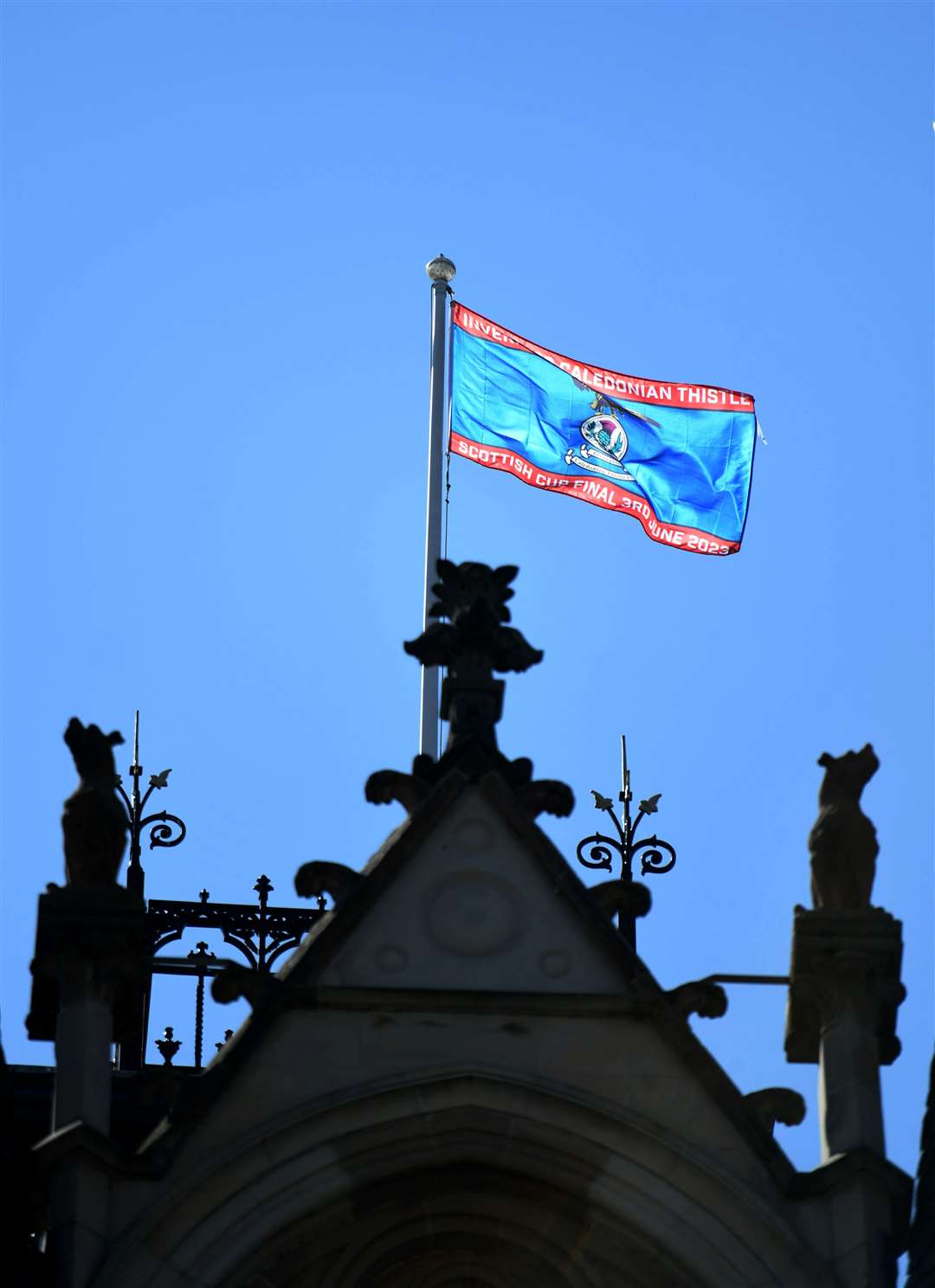 ICT flag flying above Inverness Town House.