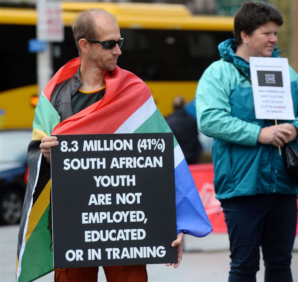 Move One Million protest at Falcon Square a protest against corruption in South Africa....Picture: Gary Anthony..