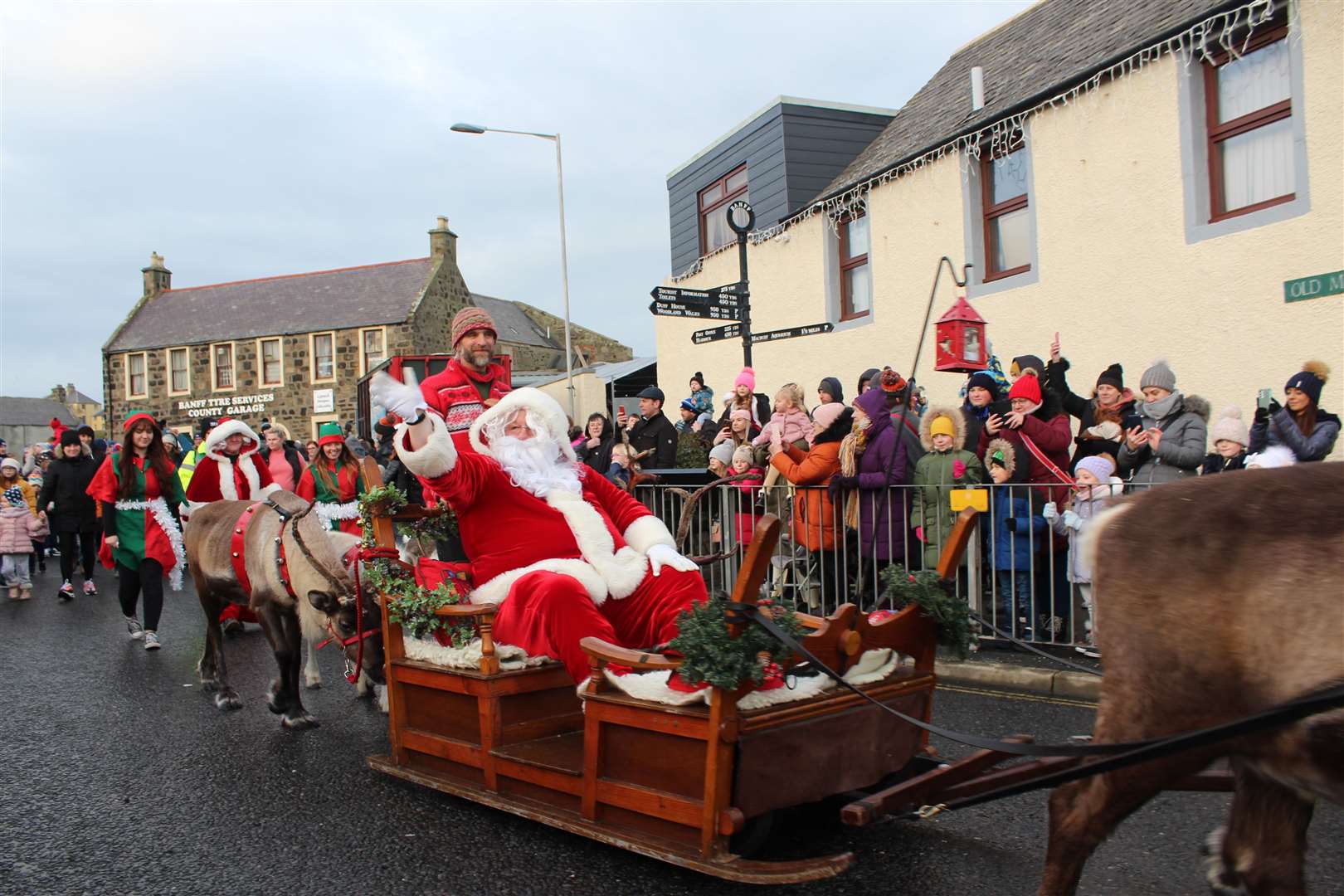 Santa rides out in style. Picture: Kyle Ritchie
