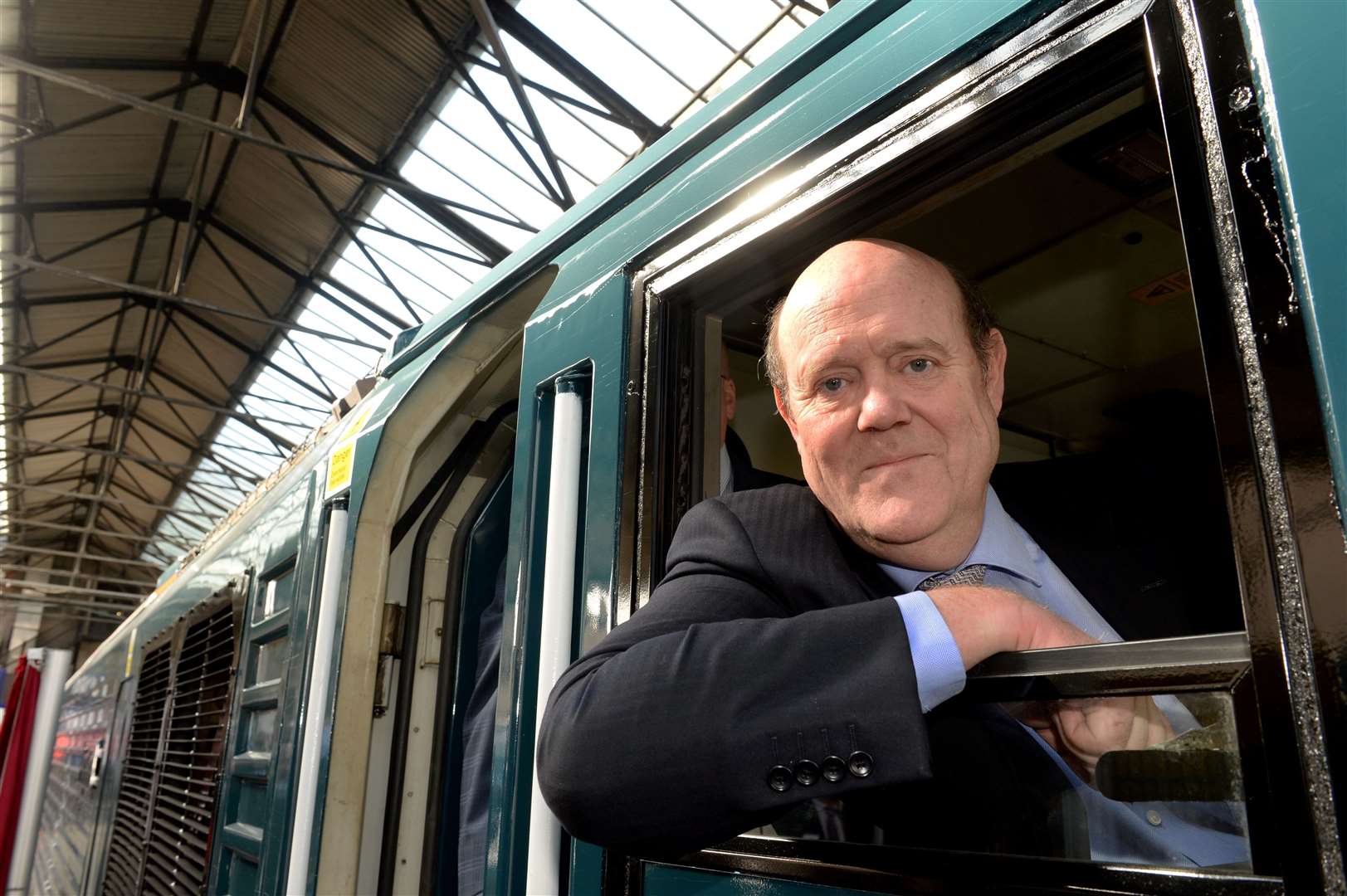 Rupert Soames pictured in the Cairn Gorm engine.