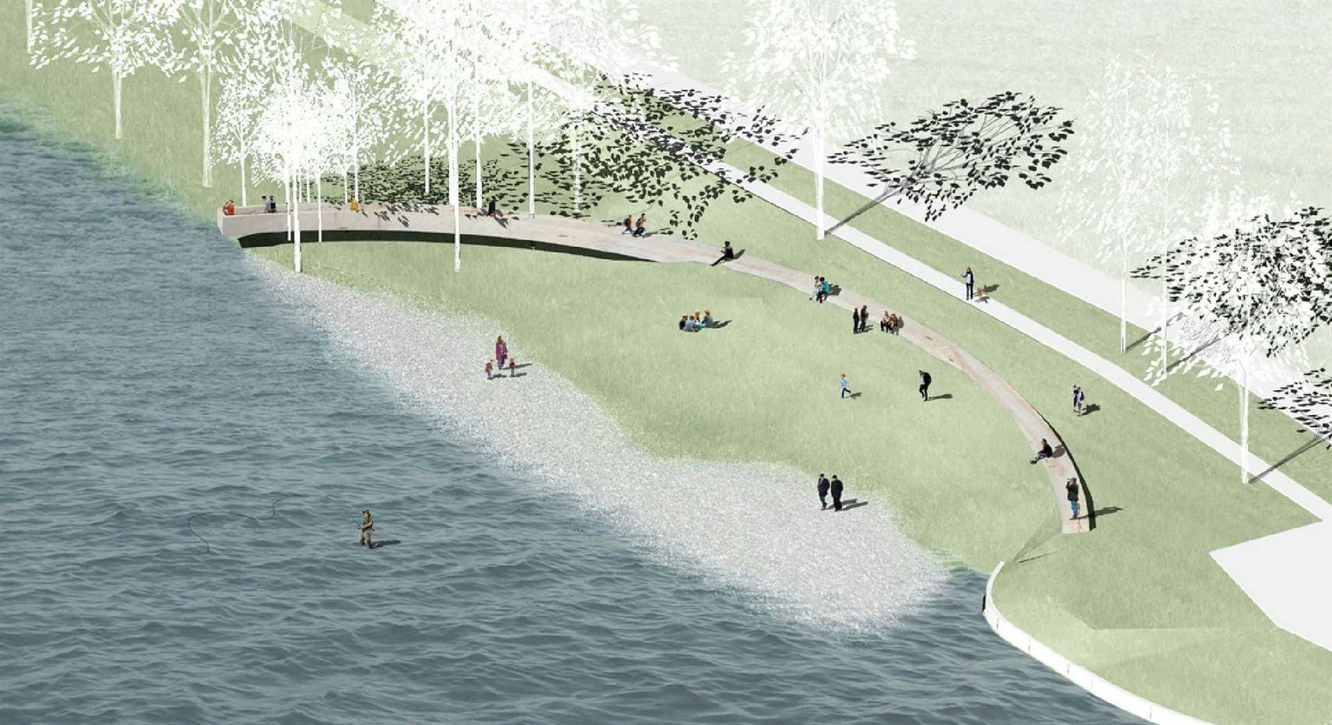 Artist's impression of the My Ness section planned for the Ness Islands bank.