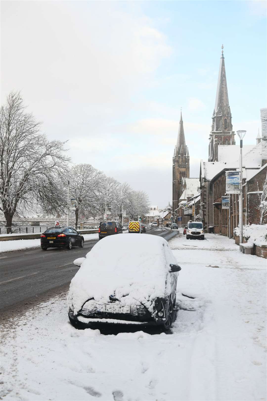 Bank Street in the snow. Picture: James Mackenzie