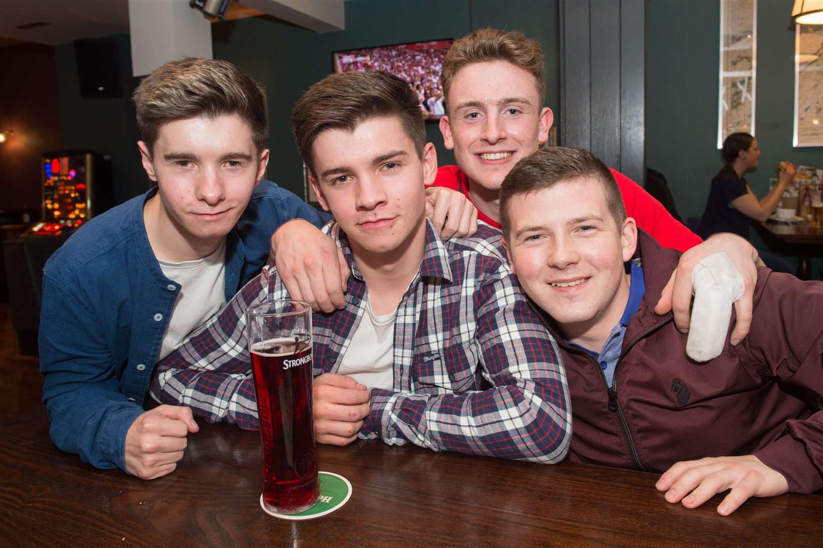 Lads night out for (left to right) Liam Macleod, Ruairidh Fraser, Steven Macleod and Murdo Johnstone.