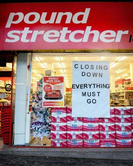 Poundstretcher shut up shop yesterday.