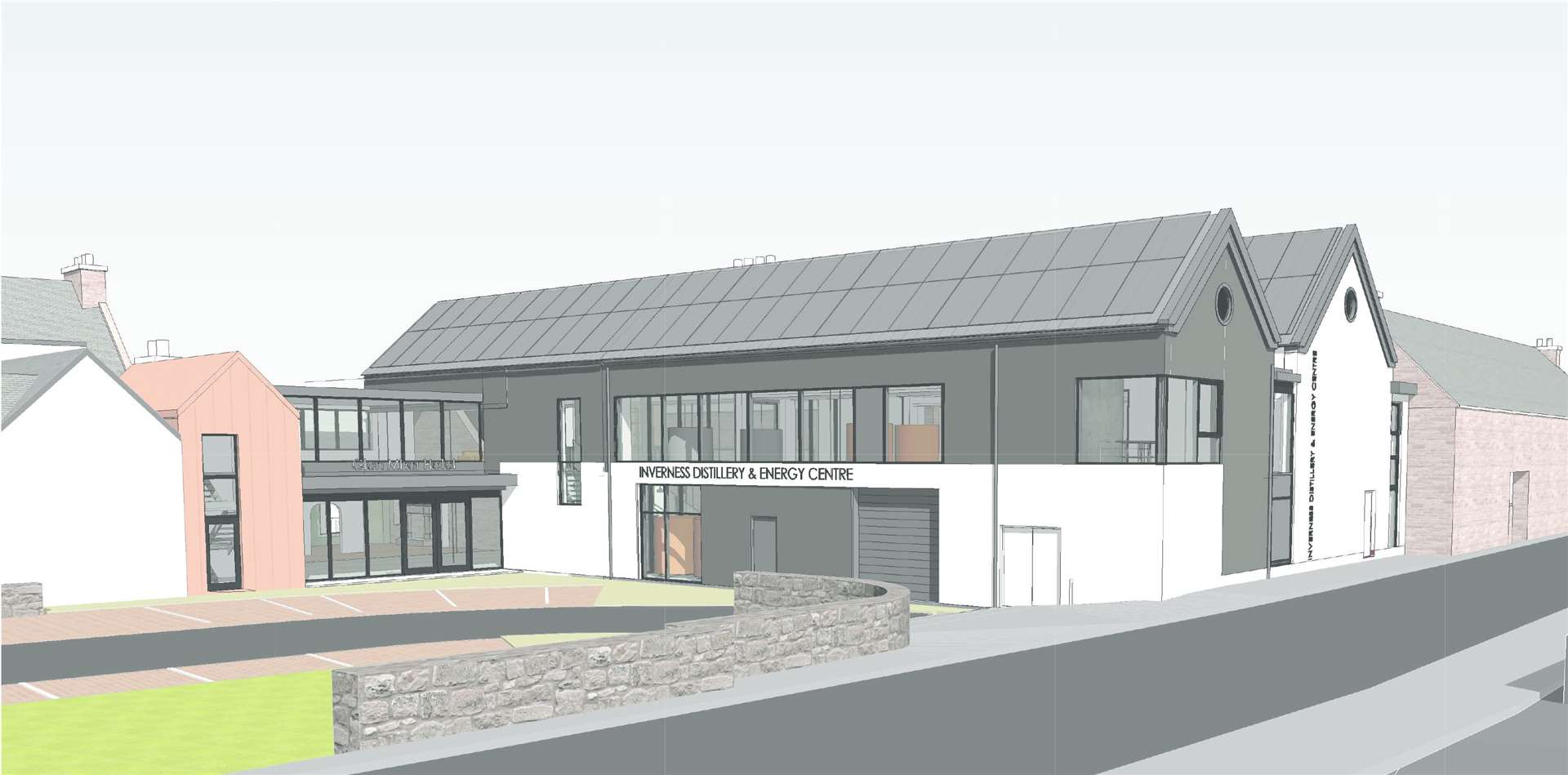 The proposed extension at the Glen Mhor Hotel in Inverness.