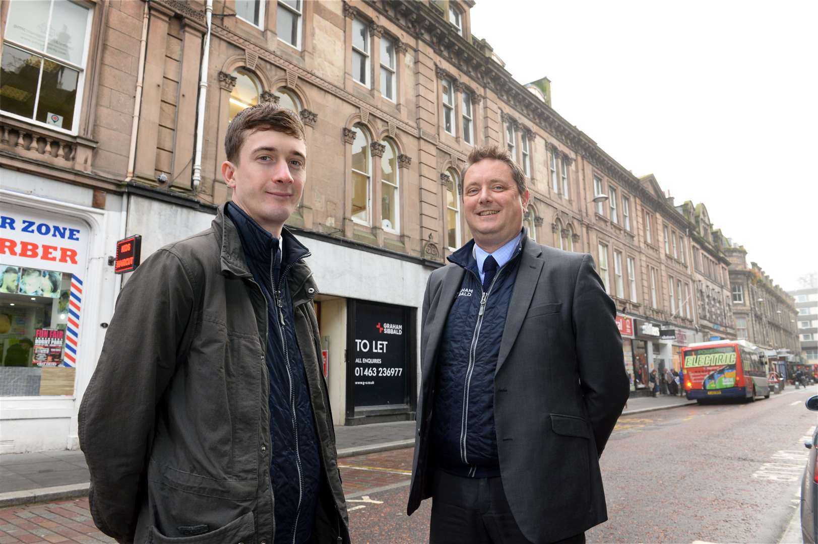 Kenny McKenzie and John MacBean of Graham and Sibbald at the former Arnotts building.