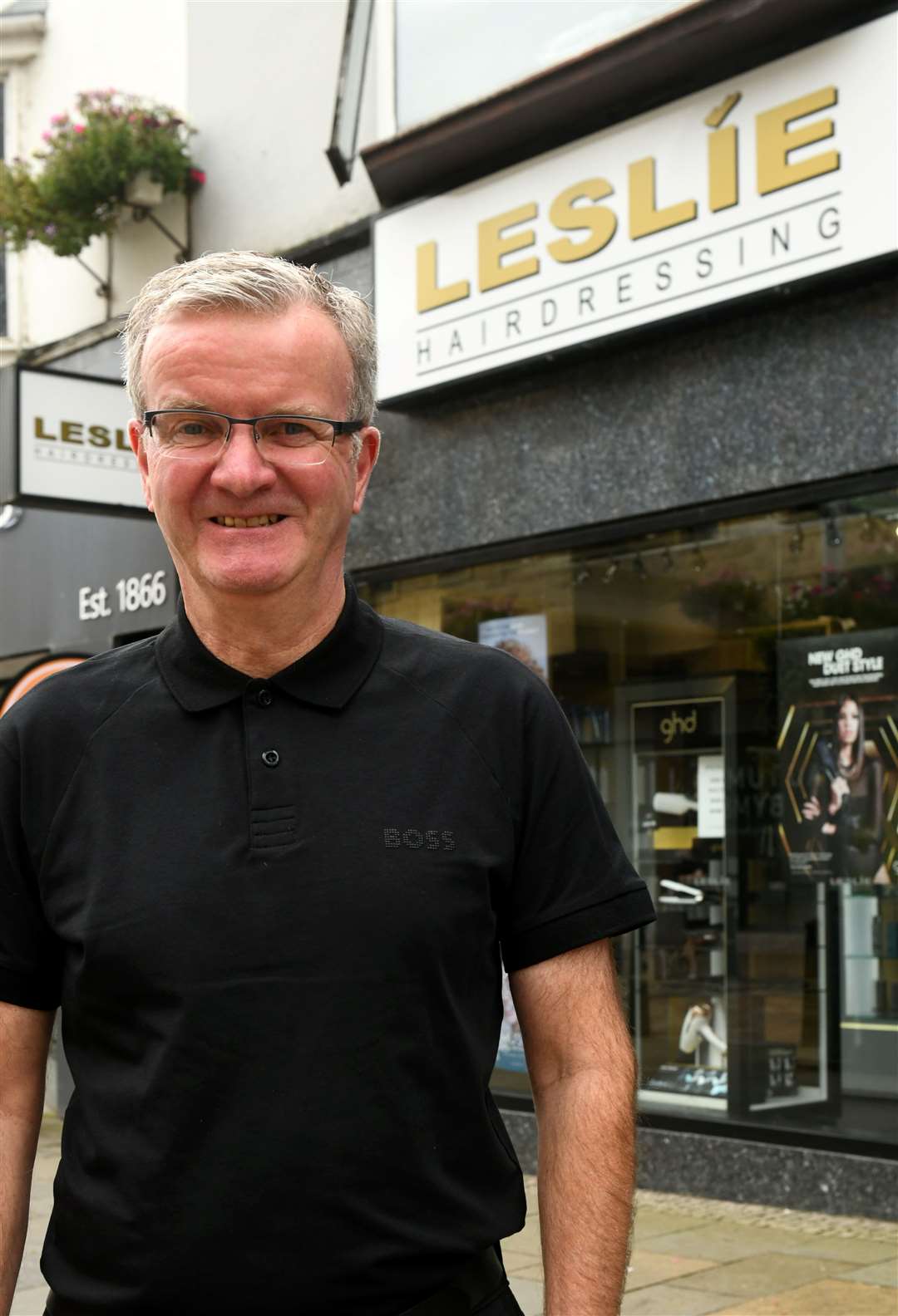 Graeme Thomson, owner of Leslie Hairdressing. Picture: James Mackenzie