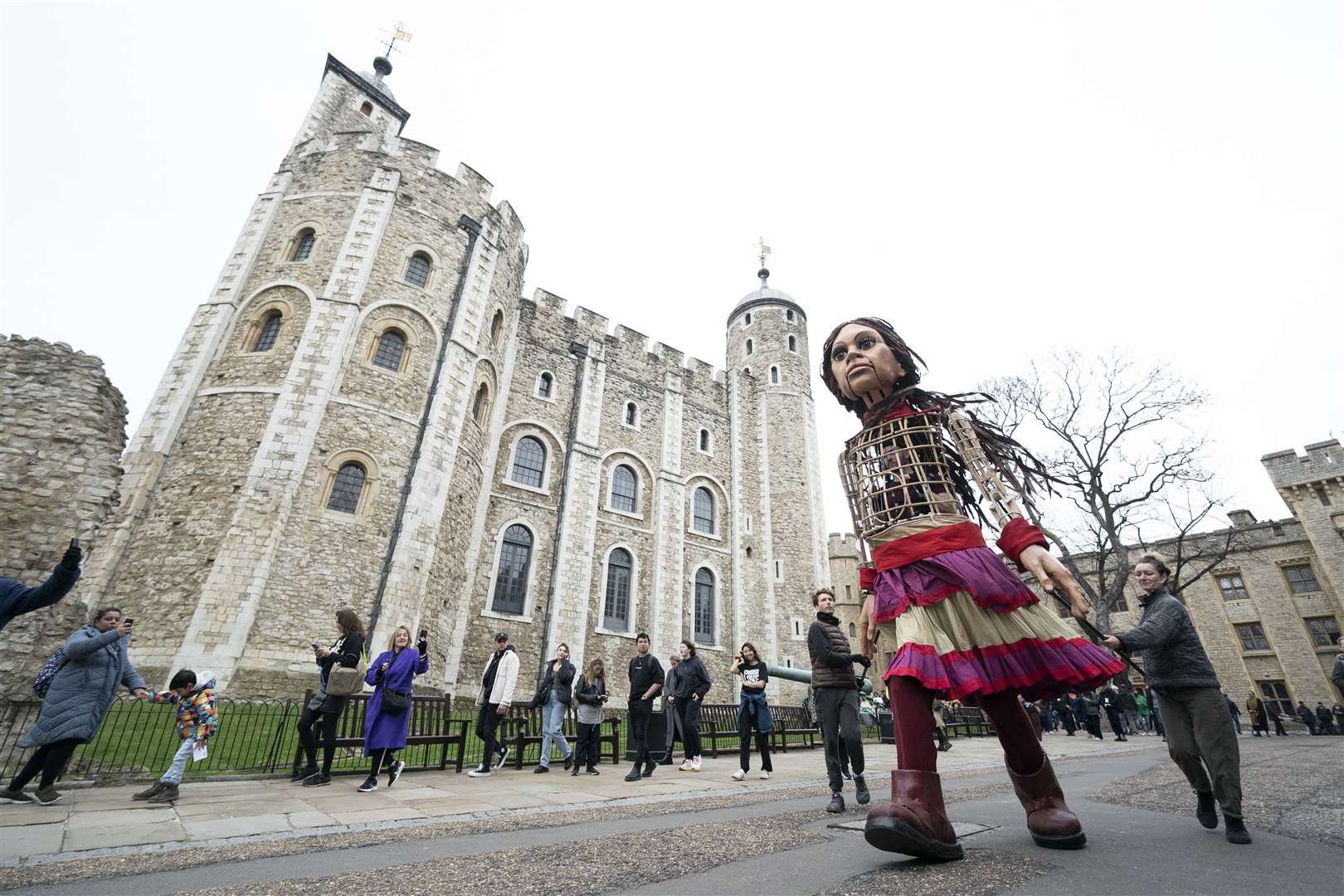 The puppet has explored historic sites including the Tower of London (Kirsty O’Connor/PA)
