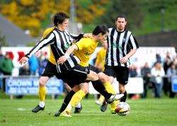 Nairn's two-goal hero Steven Mackay in action against Fraserburgh in Saturday's Fosters Cup final.