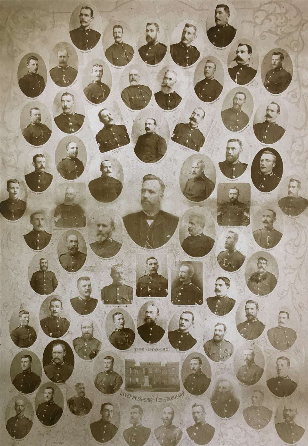 Photograph of the Inverness-shire Constabulary by MacMahon, Photo Artist, Inverness, 1899-1901.