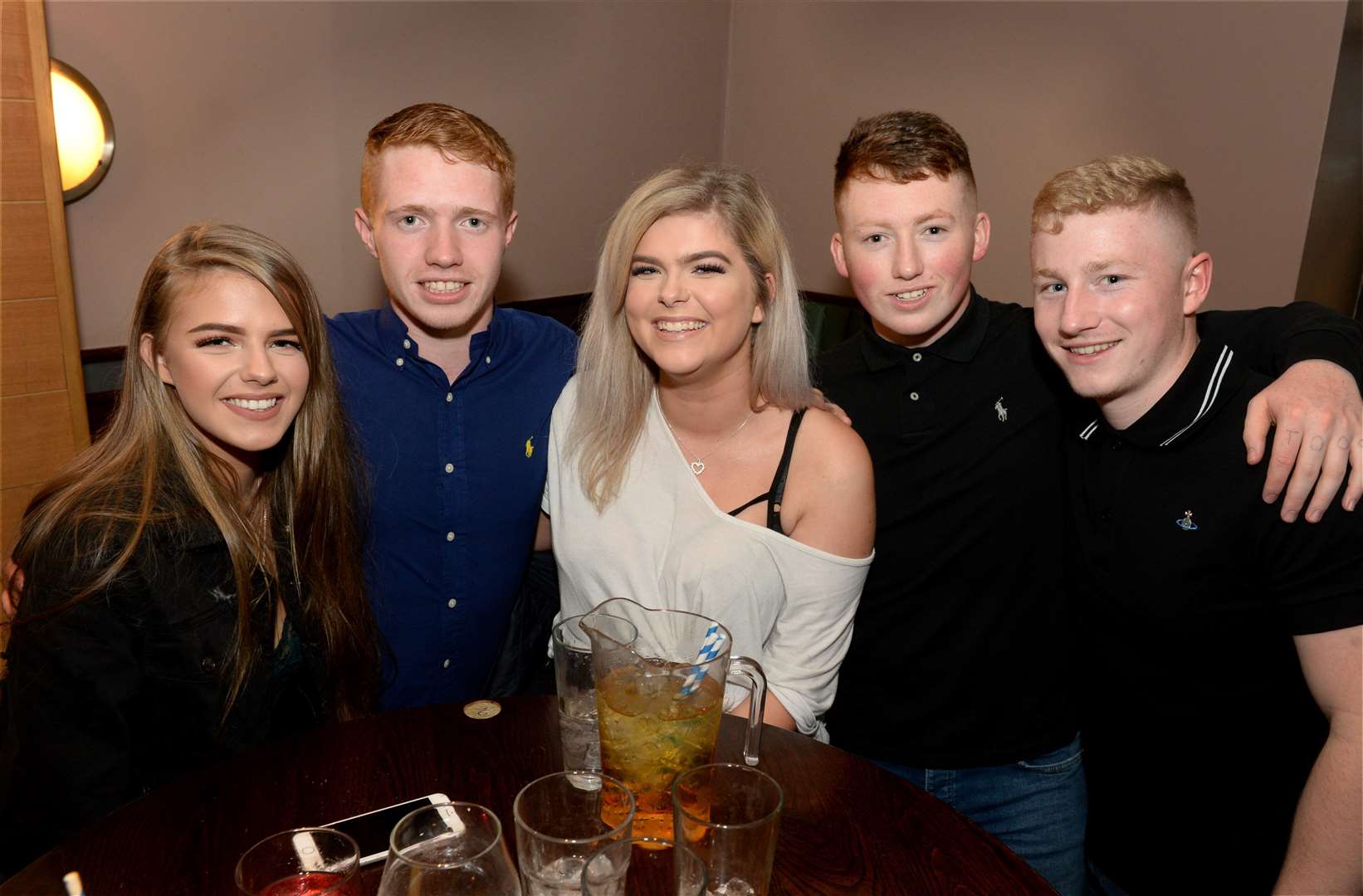 Brian Anderson and Denise MacLeod (centre) have double 18th birthday celebration. Picture: Gary Anthony.
