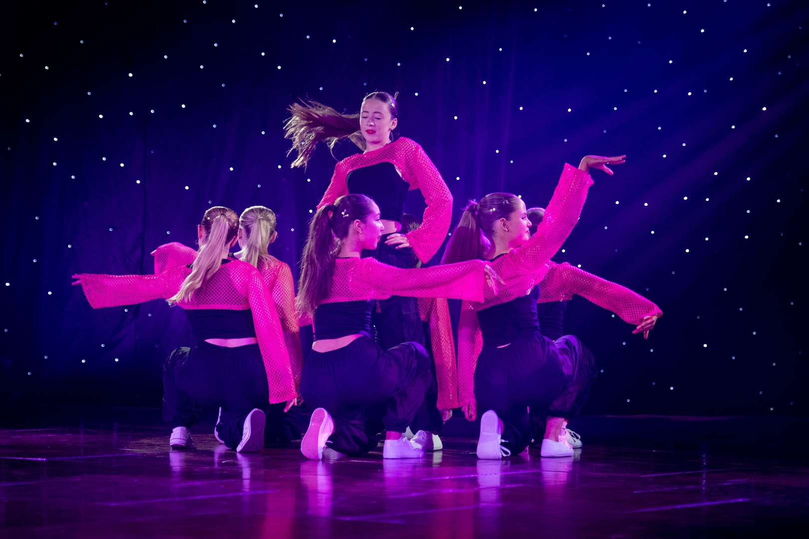 Local dance groups took part in the opening show. Picture: Callum Mackay.